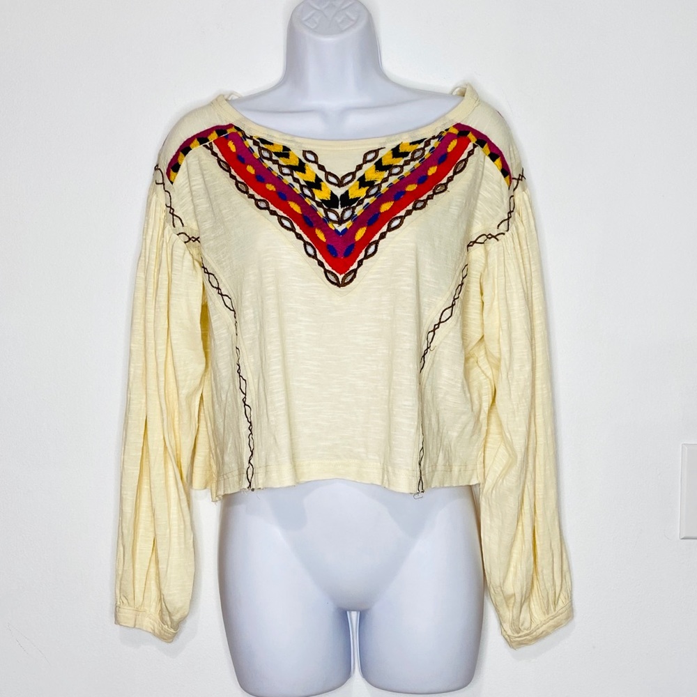 Free People Hand Me Down Embroidered Top - Picture 4 of 7